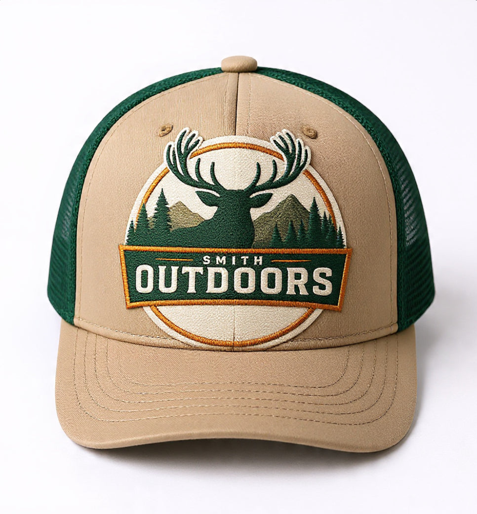 Smith Outdoors Khaki/Green Trucker Hat
