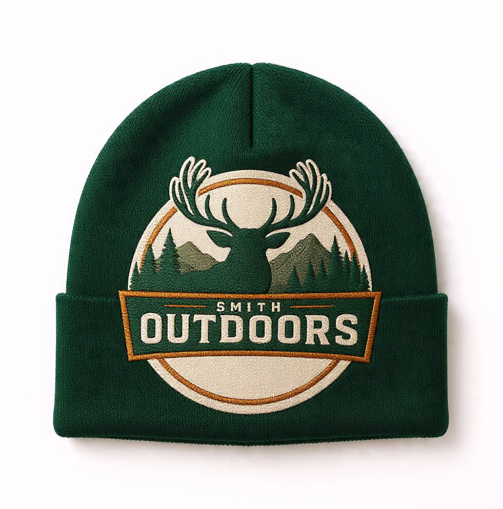 Smith Outdoors Heritage Beanie – Forest Green (Elk Mountain Edition)